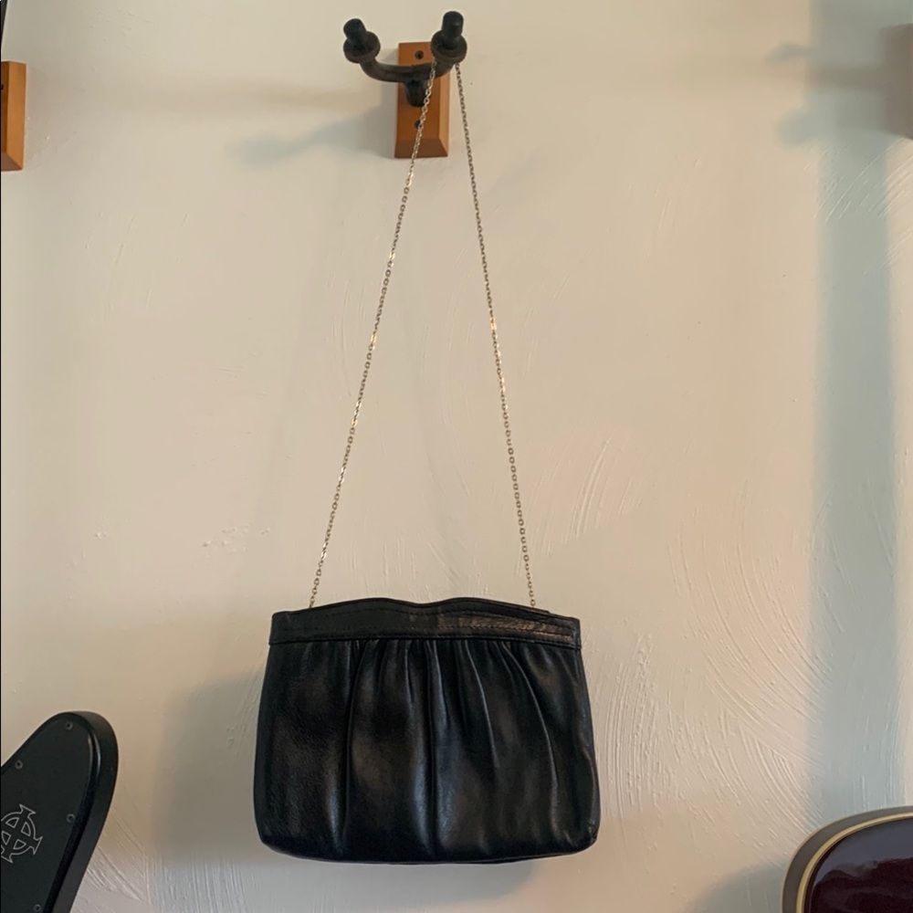 Timeless Black Gathered Shoulder Bag